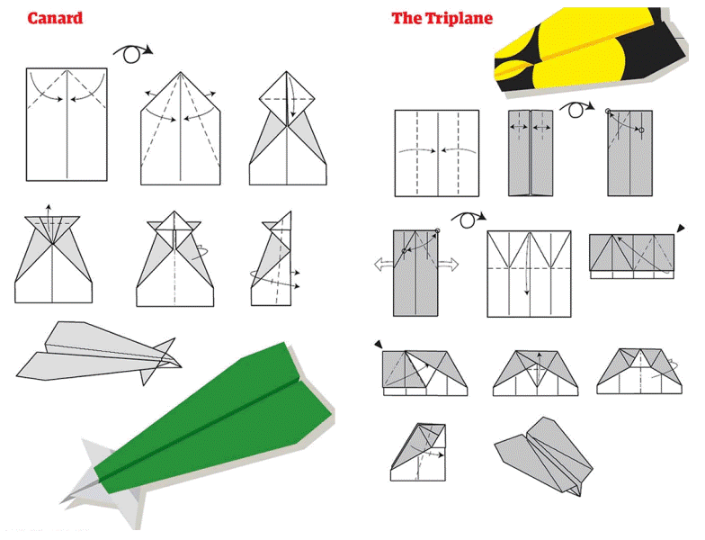 Как сделать самолет из бумаги - пошаговая инструкция.